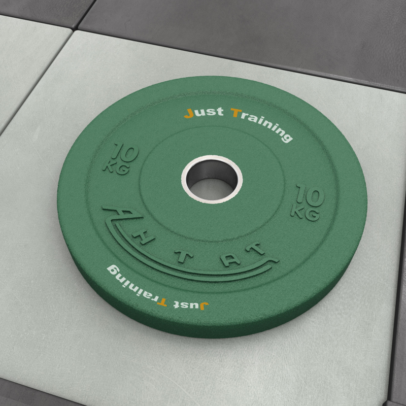 Бамперный диск для кроссфита 10 кг зеленый
